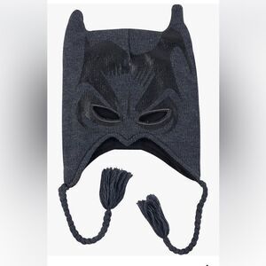 DC Comics Batman Dark Knight Grey/Bleck Knit Superhero Beanie w/Eyeholes Costume